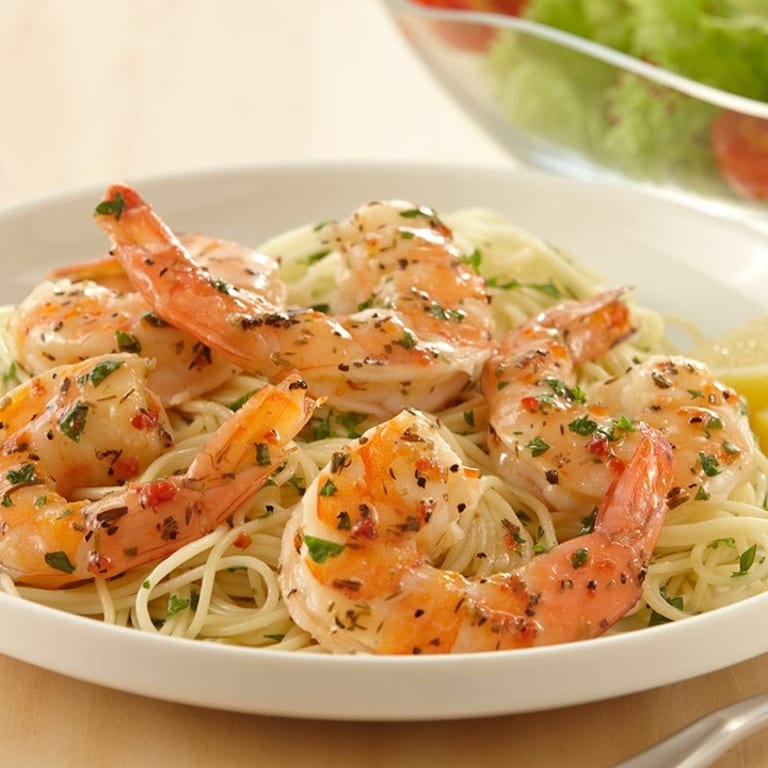 Indulge in our shrimp scampi